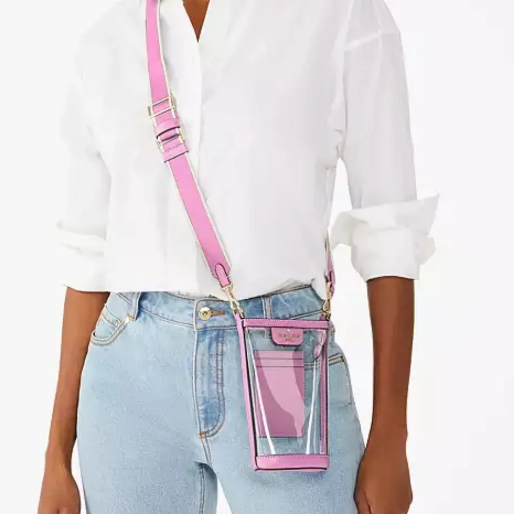 kate spade Clear Crossbody with Pink Trim